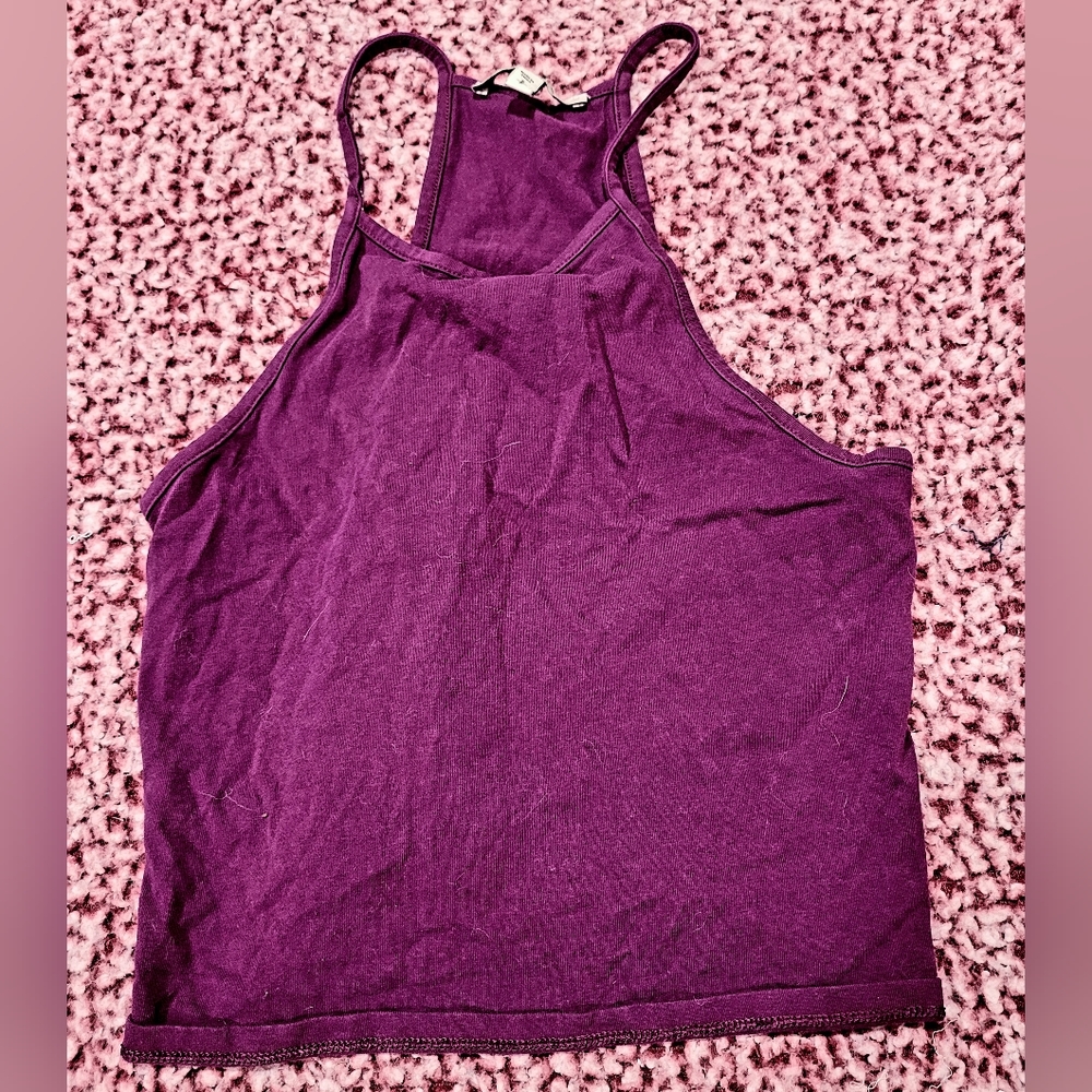 Plum Purple Crop Tank